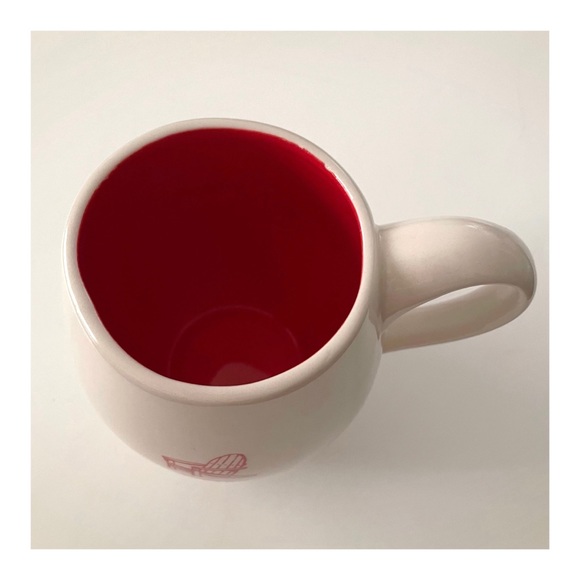 New! Magenta Exclusive Ceramic Coffee Mug DREAM Coastal Graphic in Red & White - Picture 14 of 15